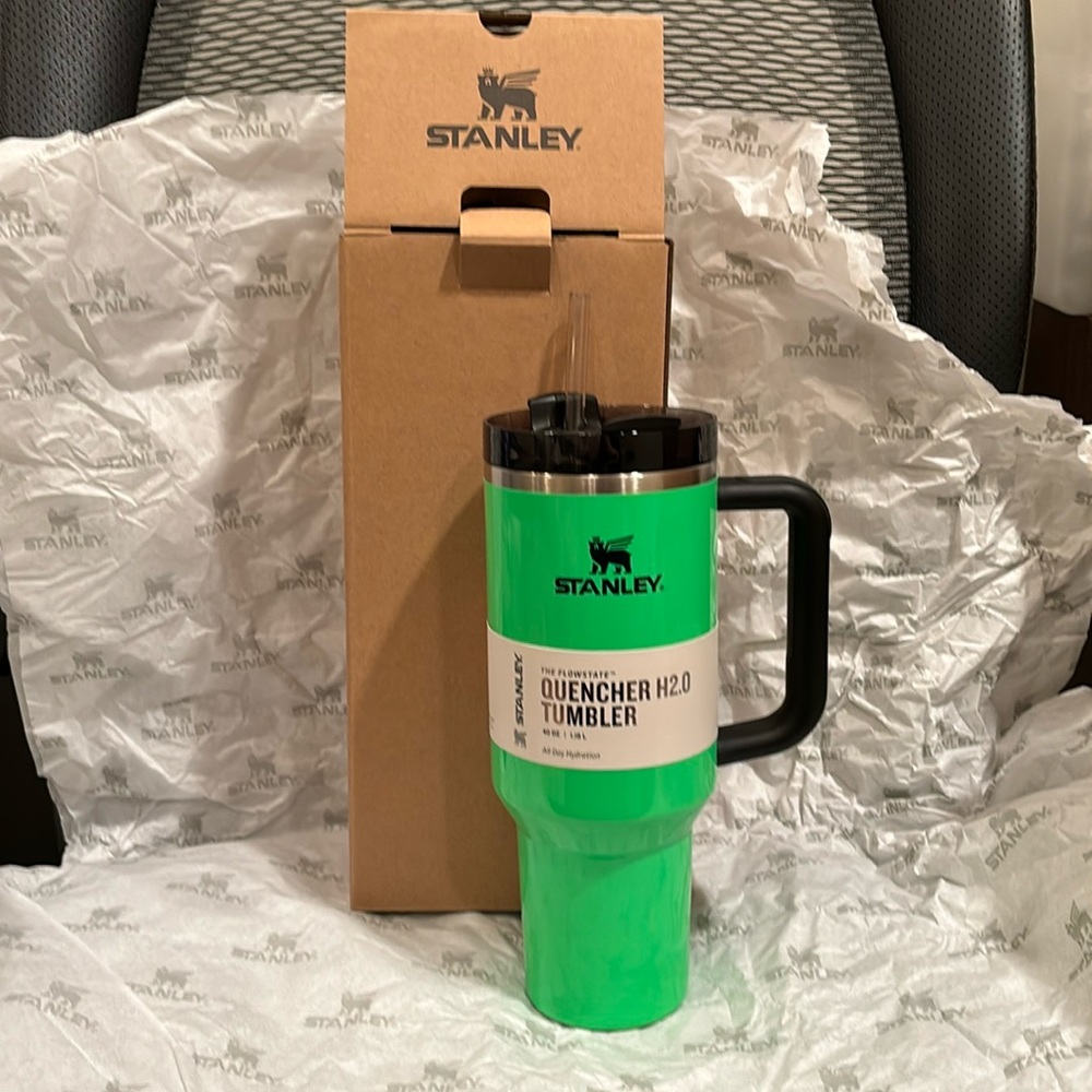 Newly released Stanley Neon Electric Pink 40 oz Tumbler.